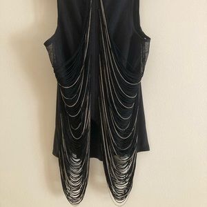 Chelsea and Walker size medium date night top with chain drape detail
